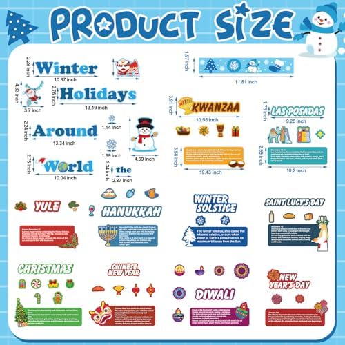 Winter Holidays Around The World Bulletin Board Set