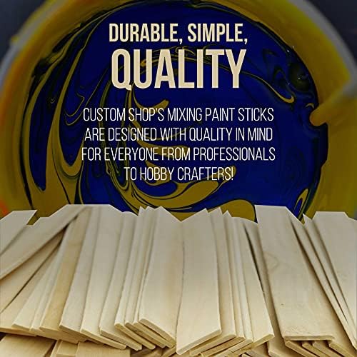 Custom Shop Paint Sticks - 100 Sticks 12 Inch Premium Wood Stirrers