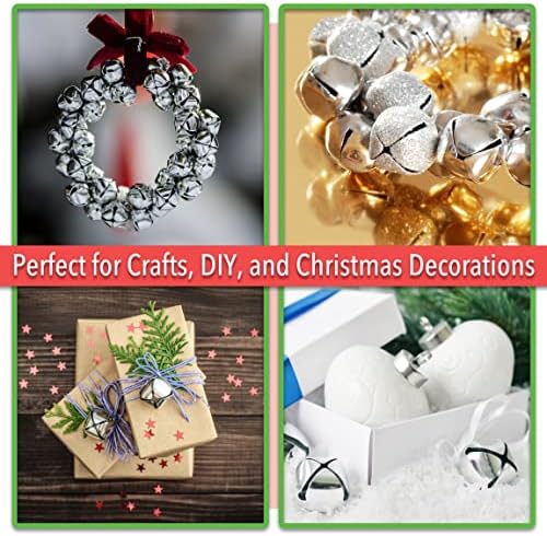 Mr Pen Jingle Bells 1 Inch Silver 50 Pack
