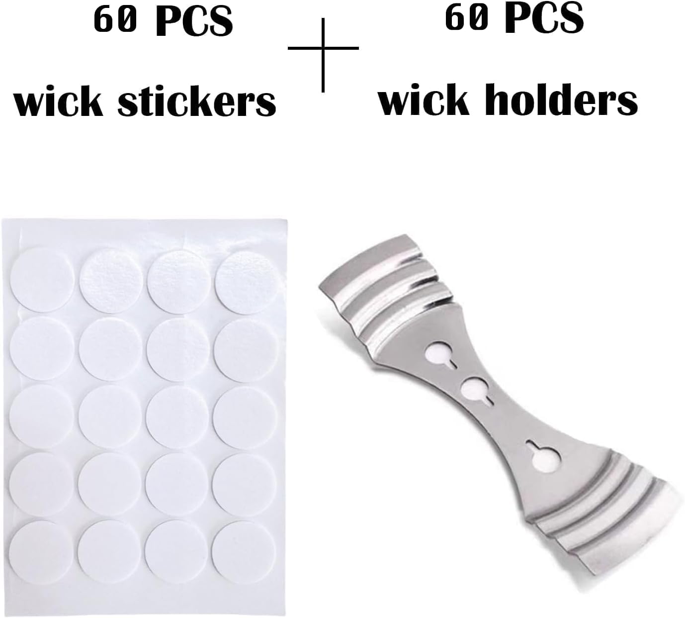 20pcs Metal Candle Wick Holder Stainless Steel for Candle Making