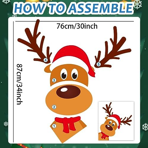 ZOIIWA Large Christmas Bulletin Board Classroom Decoration