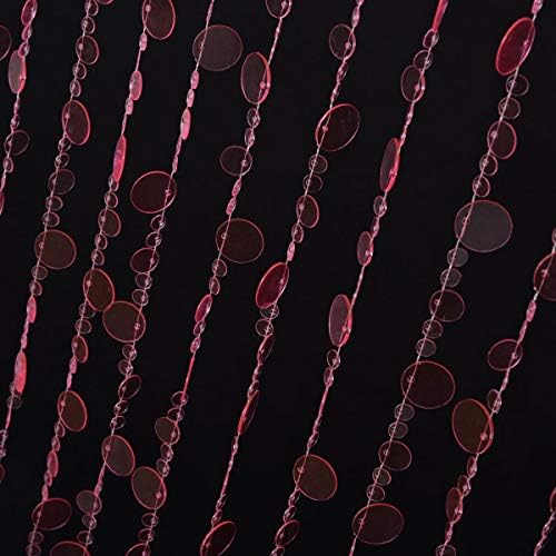 FlavorThings 3FTx6FT Pink Iridescent Beaded Curtain