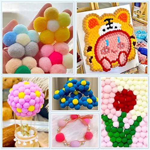 Praisebank Purple Pom Poms 90pcs 15 Inch for Crafts