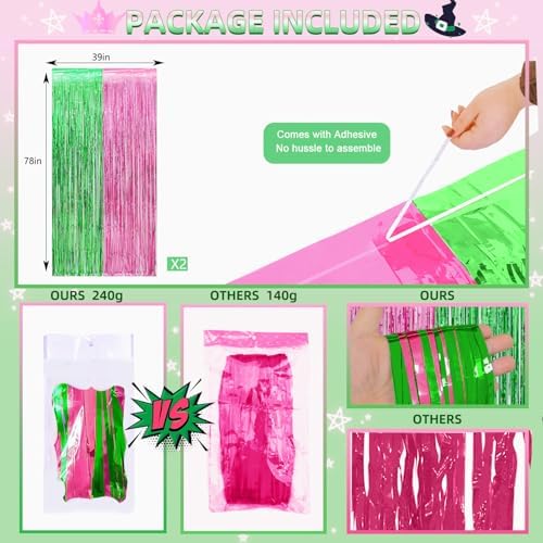 Witch Themed Birthday Photo Backdrop Decorations 2 Pack