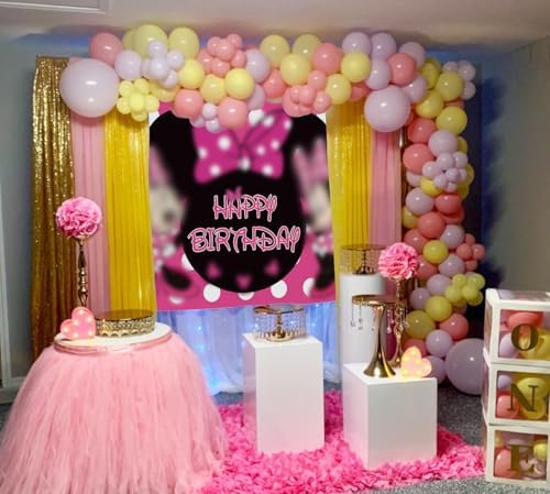 BWW Cartoon Mouse Baby Shower Backdrop 7x5ft