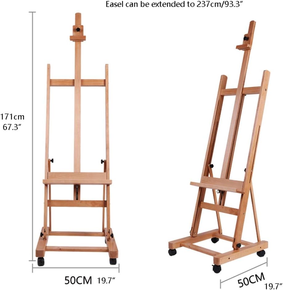 Adjustable Wooden Floor Easel for Art and Display