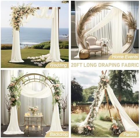 30 x 20ft Wedding Arch Draping Fabric Panel