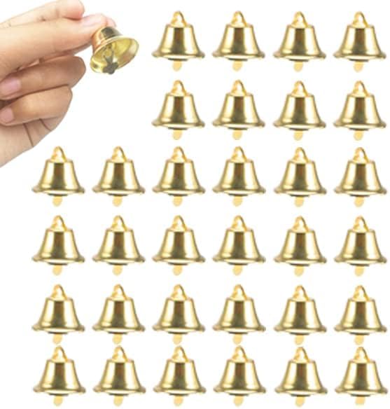 60PCS 1 Inch Gold Bells for Crafts and Decor