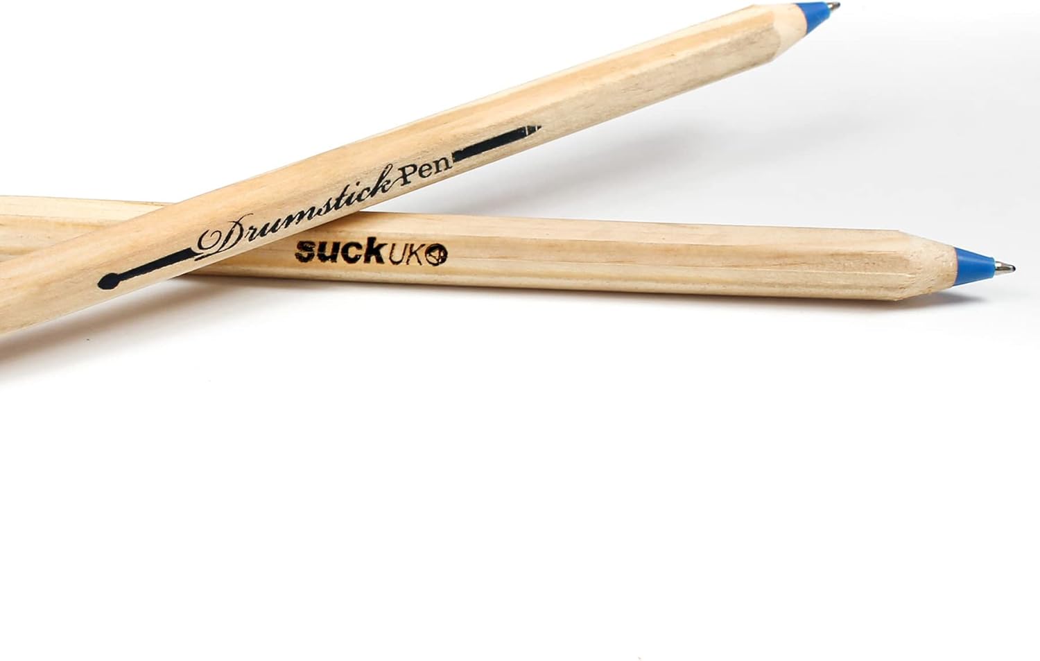 Suck UK Drumsticks Ballpoint Pens - Set of 2 Blue Pens