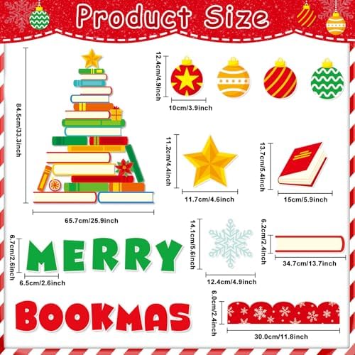 Christmas Bulletin Board Decoration Set with 74pcs Decorations