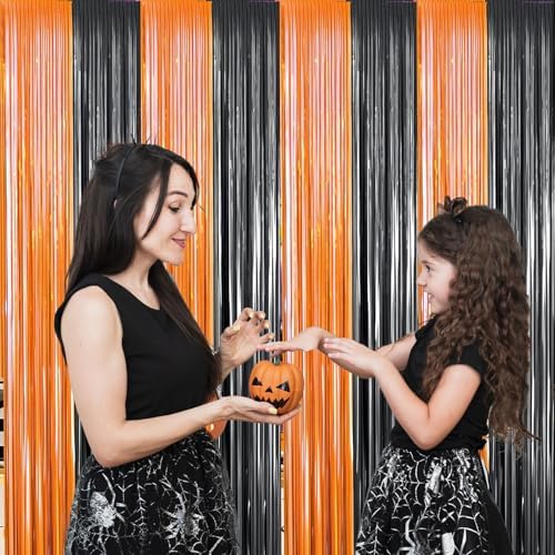 FECEDY 2pcs Metallic Tinsel Curtain for Party Decorations