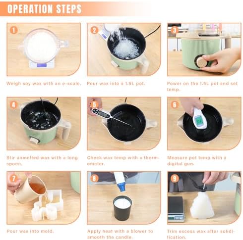 TOAUTO Candle Making Kit with 3Lbs Melting Pot