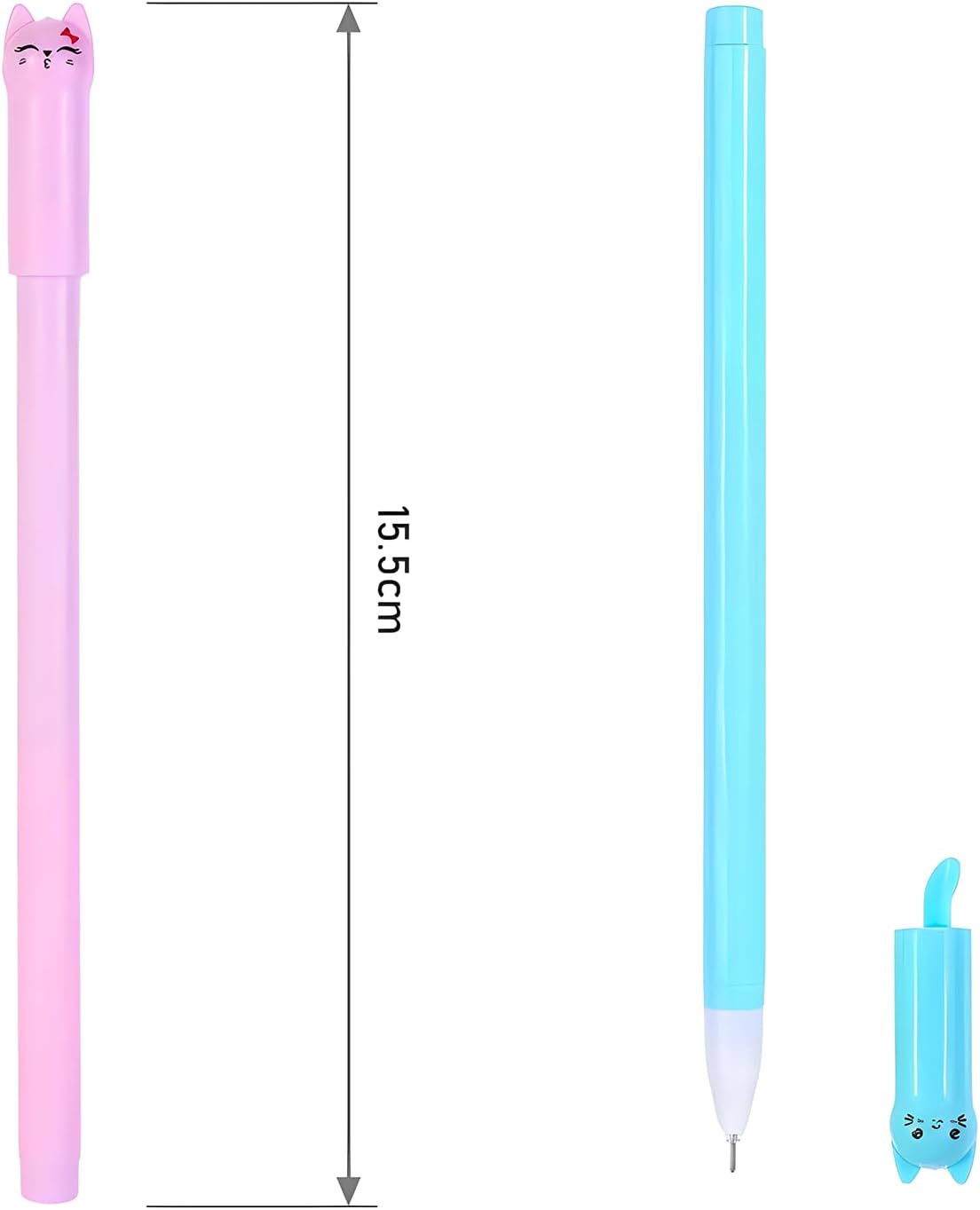 12Pcs Cute Cat Design Gel Ink Pens for Kids and Adults