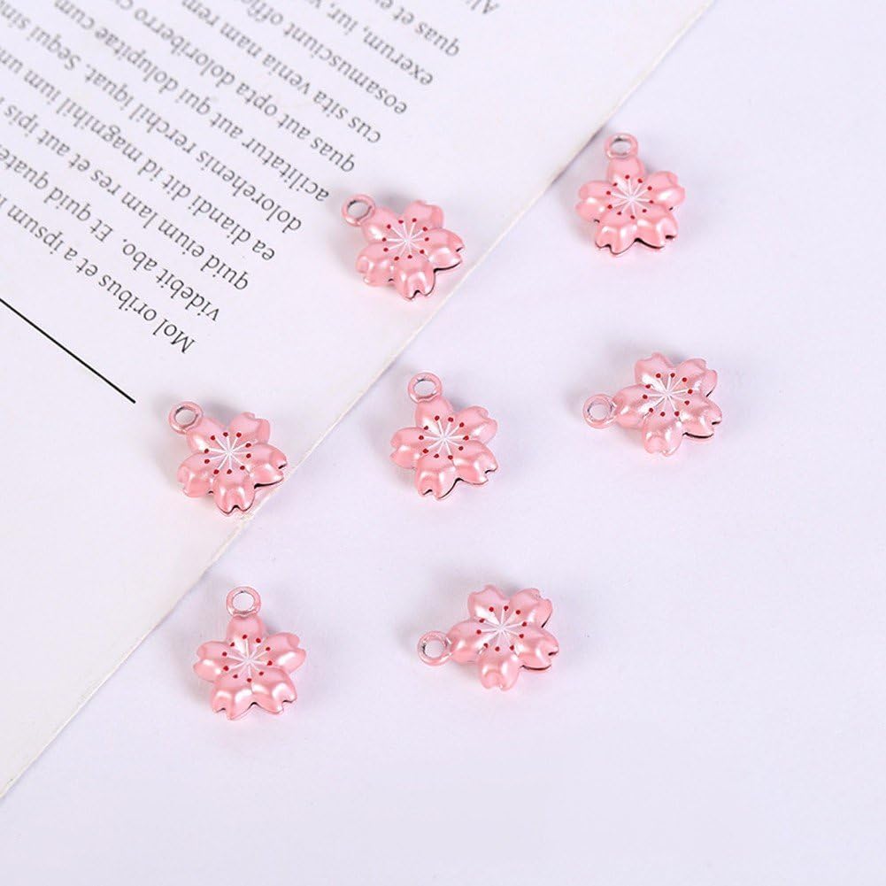 10 Pcs Cherry Blossom Bells For DIY Jewelry And Crafts