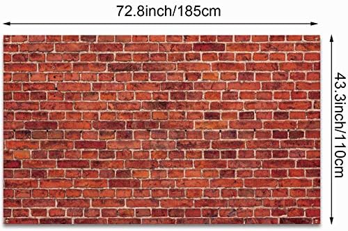 Red Brick Wall Party Backdrop Banner 728 x 433 Inch