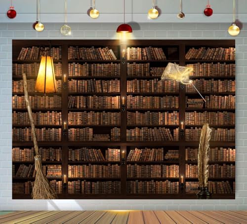 Alltten 7x5FT Magic Bookshelf Halloween Backdrop