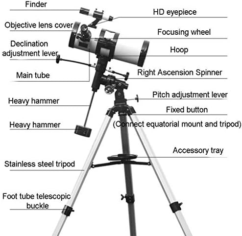Adults Astronomy Reflector Telescope with Tripod and Eyepieces