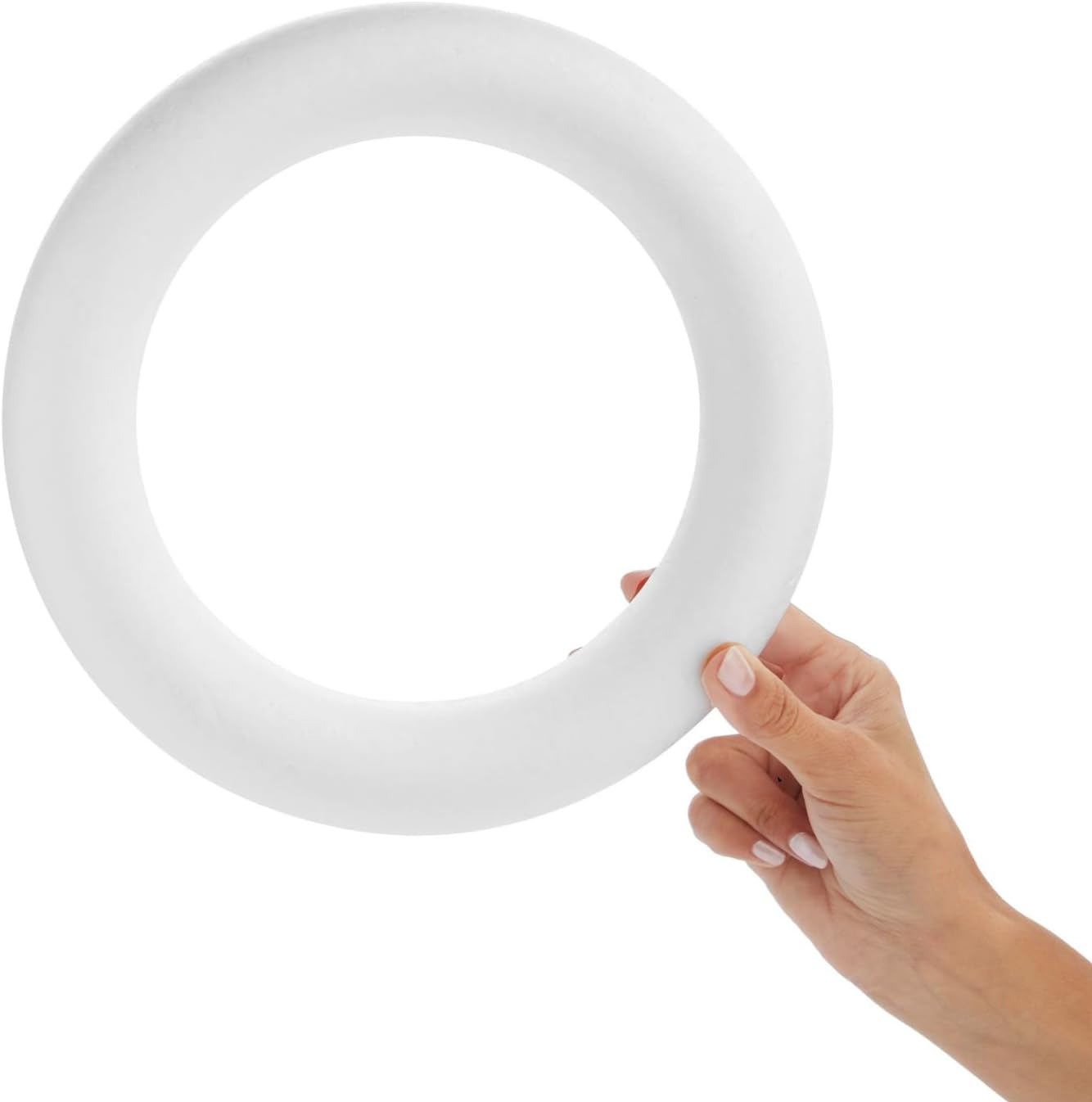 4 Pack Foam Wreath Forms 10 Inch White