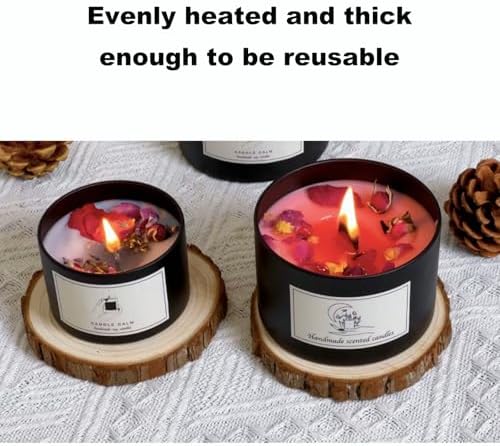 24PCS Black Candle Tins with Lids for Candle Making