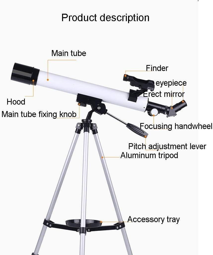 Kids Refractor Telescope 600mm x 50mm with 20mm 125mm Eyepieces