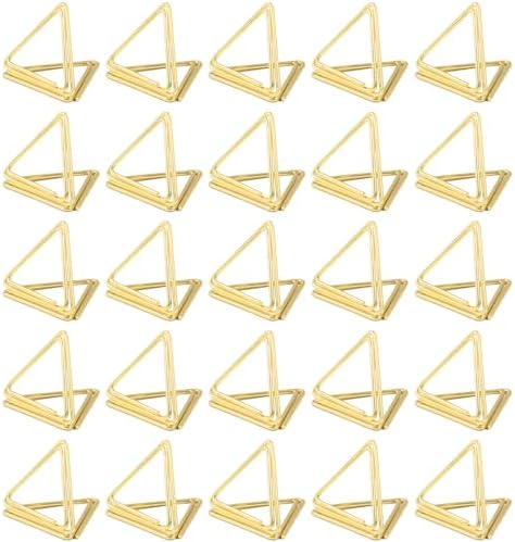 100 Pack Gold Place Card Holders Triangle Shape