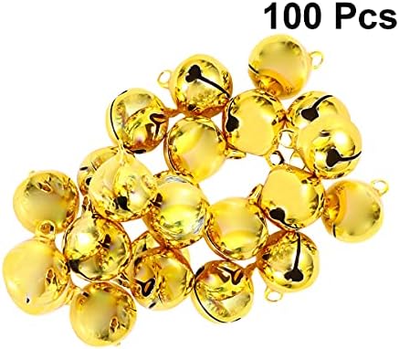 ABOOFAN 100pcs Mini Metal Jingle Bells Christmas Decoration