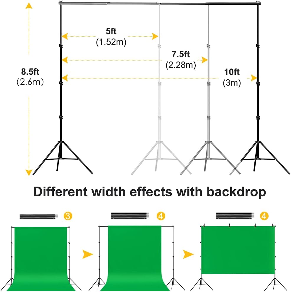 CPLIRIS Adjustable Backdrop Stand for Parties and Photography