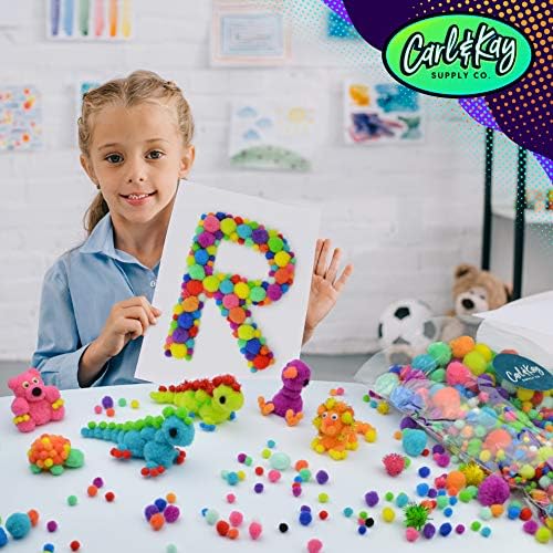 2200 Pieces Assorted Pom Poms with Googly Eyes