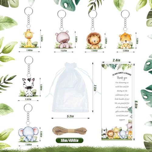 97 Pieces Baby Shower Gift Set Pens Keychains Cards
