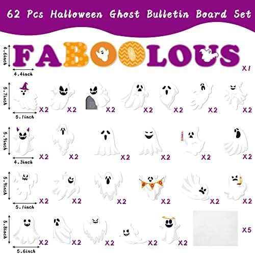 Haooryx Halloween Ghost Bulletin Board Decoration Set