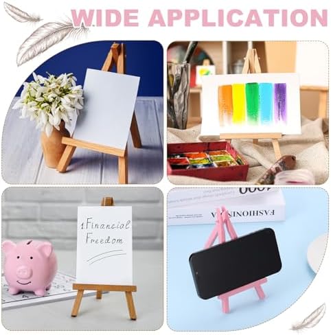 MECCANIXITY Mini Plastic Display Easels Pack of 6 Pink