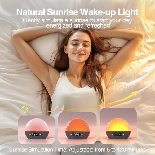 MOMILLA Sunrise Alarm Clock with Bluetooth Speaker