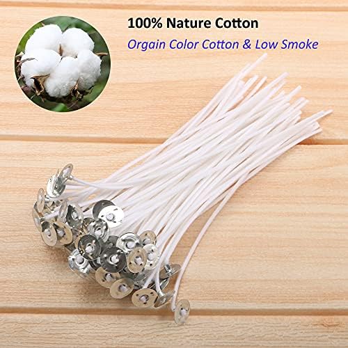 MILIVIXAY 6 Inch Candle Wick Bundle