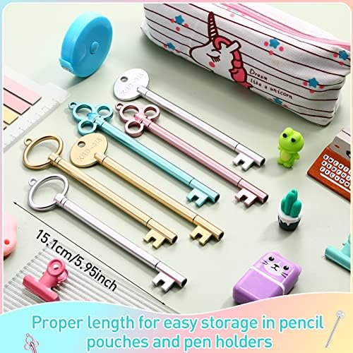 Thenshop 96 Pcs Retro Key Shape Gel Pens