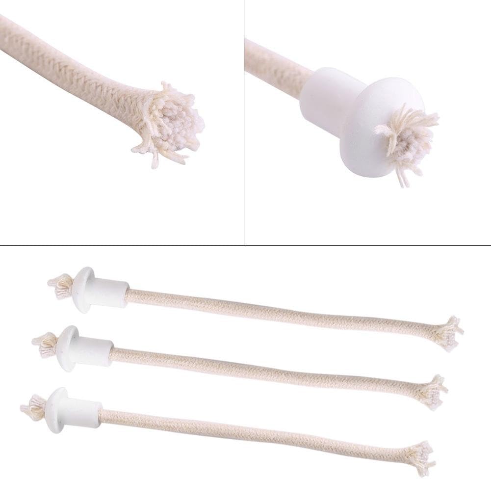 7Pcs Wine Bottle Wicks with Ceramic Holder