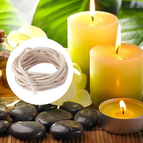 PAGOW 656 Feet Cream Candle Wicks Roll for DIY Crafts