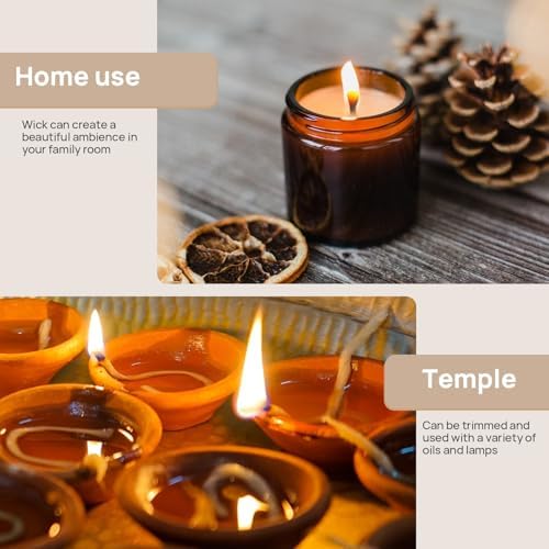 328 Ft Braided Cotton Candle Wicks for Kerosene Alcohol Lamps