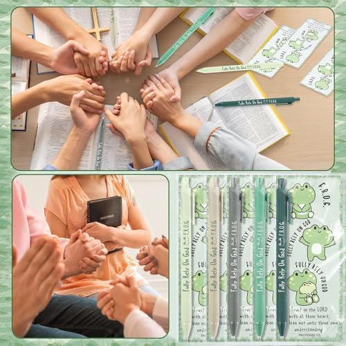 20 Piece Christian Gift Set with Frog Pens and Bookmarks