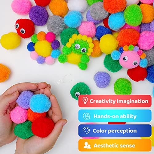 Praisebank Purple Pom Poms 90pcs 15 Inch for Crafts