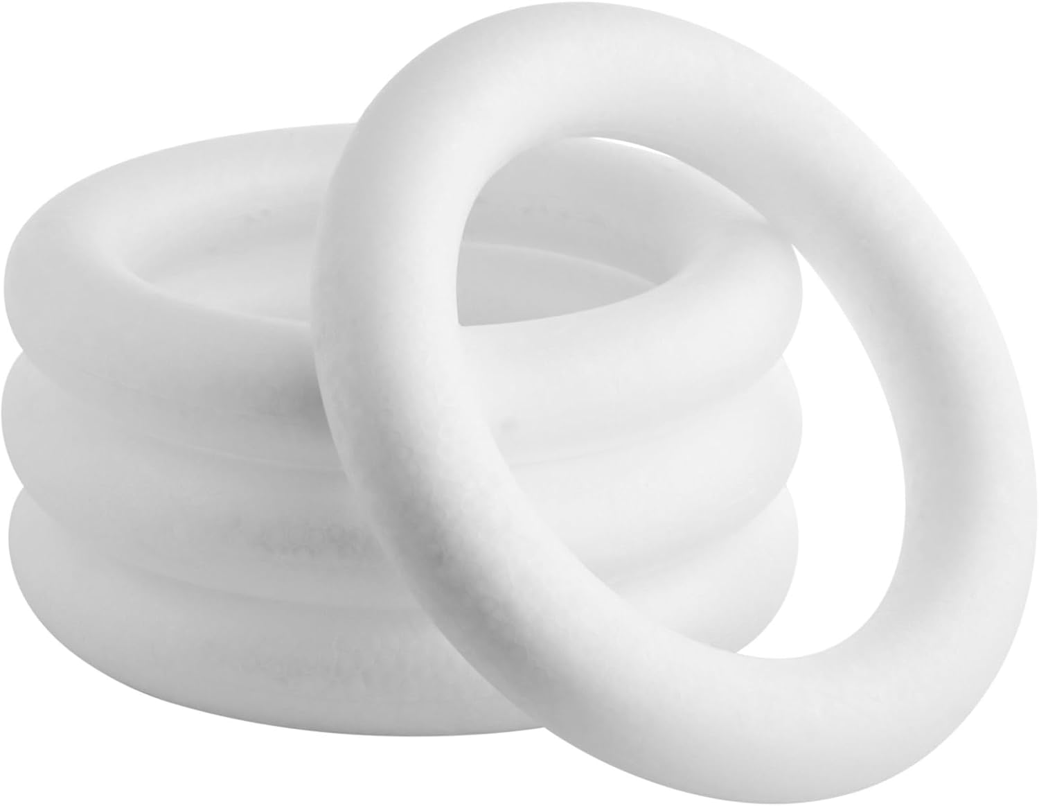 4 Pack Foam Wreath Forms 10 Inch White