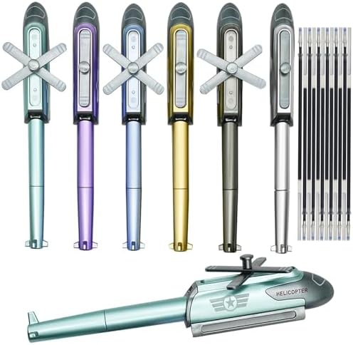 6 PCS Novelty Airplane Gel Pens with 12 Refills