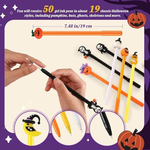 SANNIX Halloween Gel Ink Rollerball Pens 50 Pack