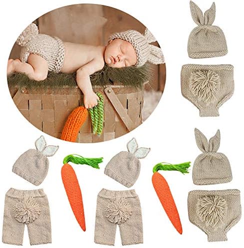Newborn Baby Easter Carrot Rabbit Posing Prop Set