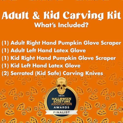 Pumpkin Scraper Glove Mess Free Carving Kit for Adults