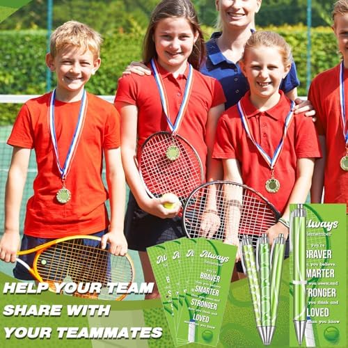 60 Pcs Tennis Party Favors Set with Pens and Cards