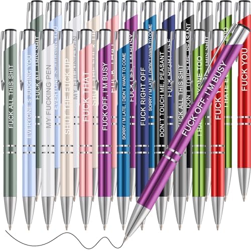 24 Snarky Office Pens Funny Ballpoint Pens with Insulting Quotes