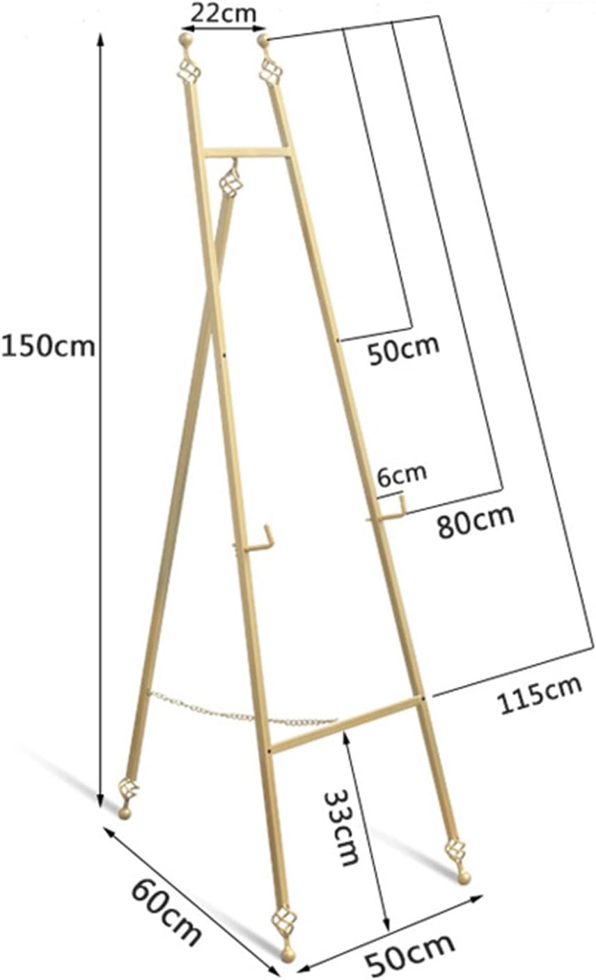 RHRYTCH 150cm Adjustable Folding Metal Easel for Art and Events