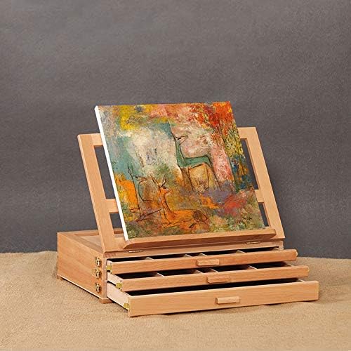Beech Desktop Easel with Three Drawers and Four Adjustments