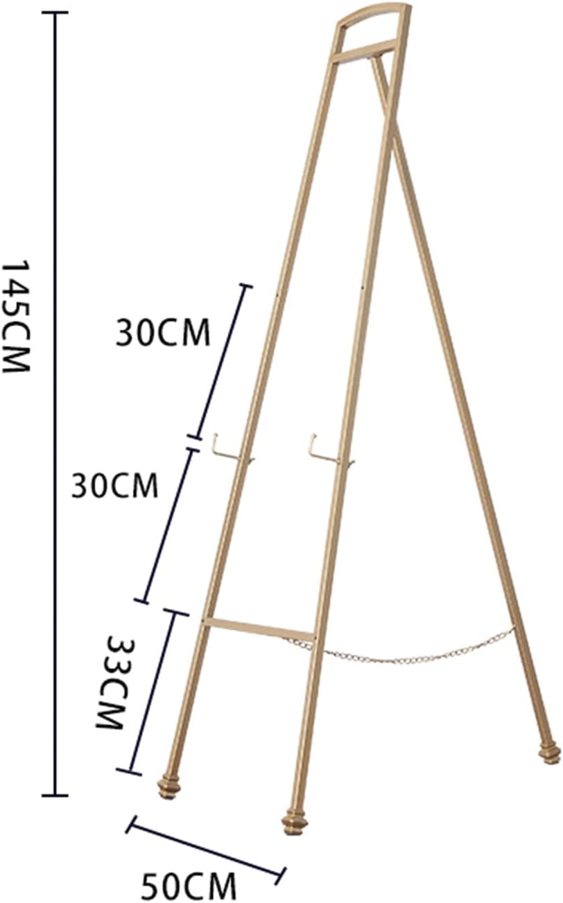 Gold Metal Art Easel Stand for Painting and Display