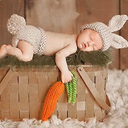 Newborn Baby Easter Carrot Rabbit Posing Prop Set